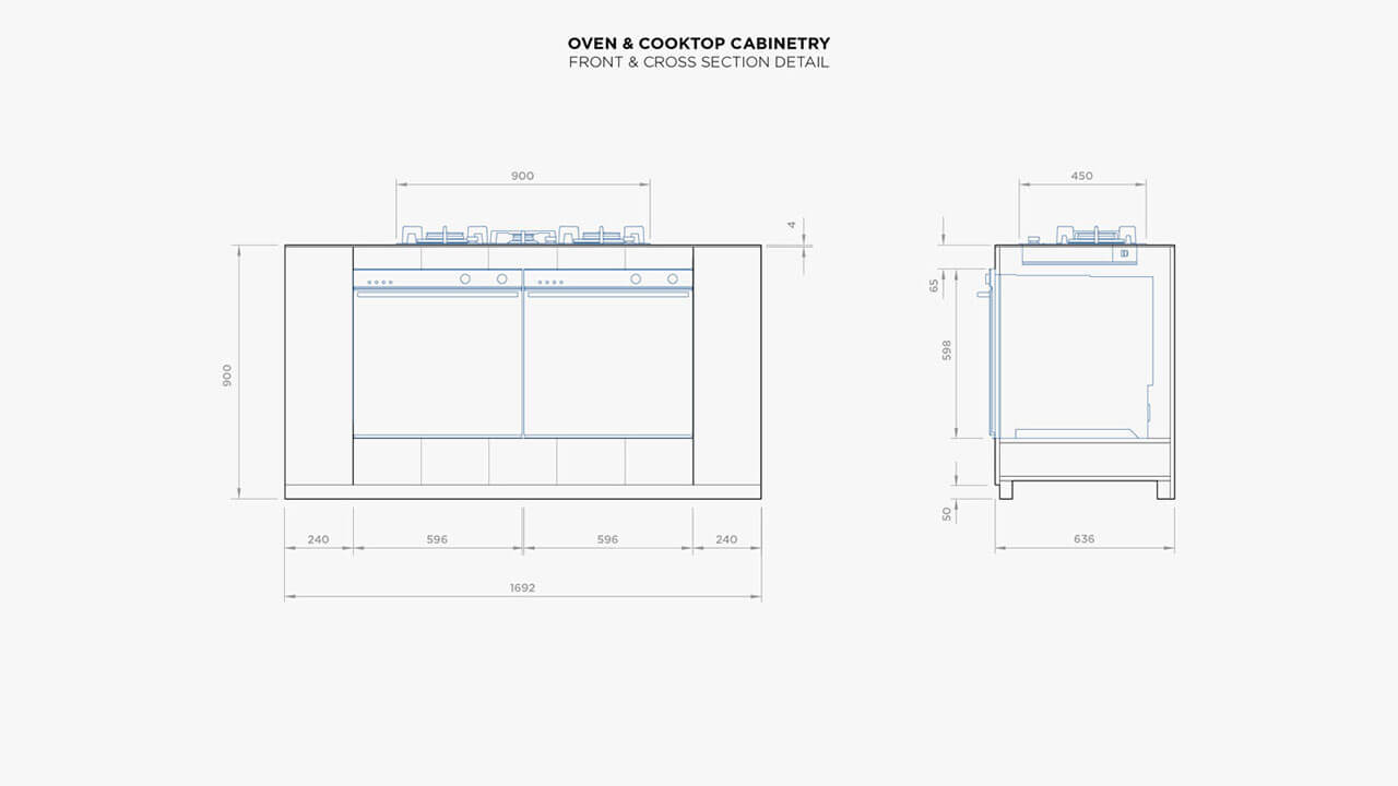 Oven & Cooktop Cabinetry Plans.